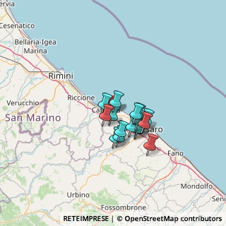 Mappa Via dell'Artigianato, 61011 Gabicce mare PU, Italia (8.73375)