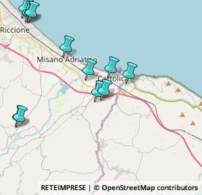 Mappa Via Luciona, 47841 Cattolica RN, Italia (4.86833)