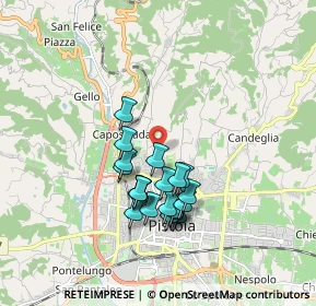 Mappa Via delle Gaine, 51100 Pistoia PT, Italia (1.5305)