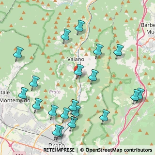 Mappa Via Giulio Gacci, 59021 Vaiano PO, Italia (5.3465)