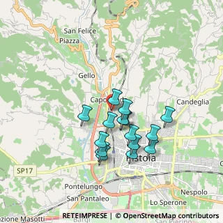 Mappa Via Pordoi, 51100 Pistoia PT, Italia (1.51733)