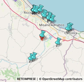 Mappa Via A. Volta, 47843 Santa Monica-Cella RN, Italia (4.27056)