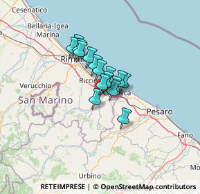 Mappa Via A. Volta, 47843 Santa Monica-Cella RN, Italia (7.57063)