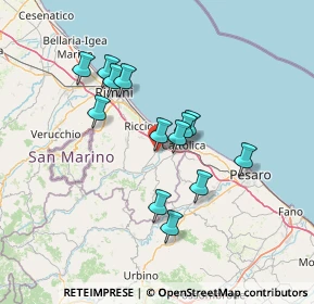 Mappa Via A. Volta, 47843 Santa Monica-Cella RN, Italia (12.09692)