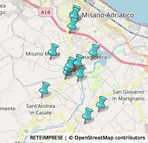 Mappa Via Alessandro Volta, 47843 Misano Adriatico RN, Italia (1.51615)