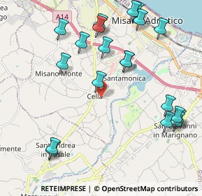 Mappa Via Alessandro Volta, 47843 Misano Adriatico RN, Italia (2.486)