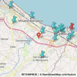 Mappa Via Panoramica, 47841 San Giovanni in Marignano RN, Italia (2.665)