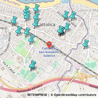Mappa Via Pietro Nenni, 47841 Cattolica RN, Italia (0.652)