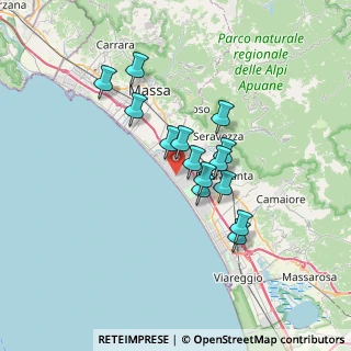 Mappa Via A. Ponchielli, 55042 Forte dei Marmi LU, Italia (5.50429)