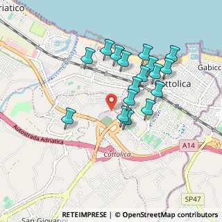 Mappa Via dei Glicini, 47841 Cattolica RN, Italia (0.83294)