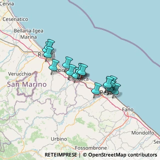 Mappa Via Gaetano Donizetti, 61011 Gabicce Mare PU, Italia (10.44471)