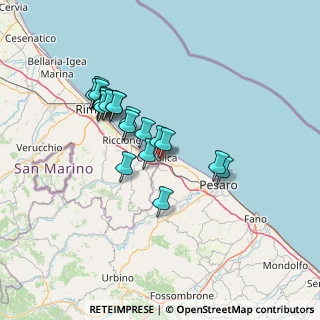 Mappa Via Gaetano Donizetti, 61011 Gabicce Mare PU, Italia (12.012)