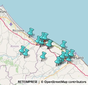 Mappa Via Fosse Ardeatine, 61011 Gabicce Mare PU, Italia (6.49789)