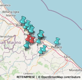 Mappa Via Fosse Ardeatine, 61011 Gabicce Mare PU, Italia (10.583)