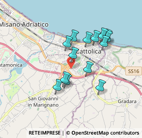 Mappa Via Maurice Ravel, 47841 Cattolica RN, Italia (1.55214)