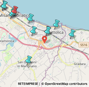 Mappa Via Maurice Ravel, 47841 Cattolica RN, Italia (2.64167)