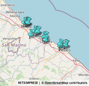 Mappa Via Maurice Ravel, 47841 Cattolica RN, Italia (11.10882)