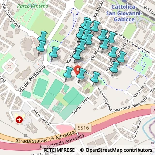 Mappa Via Giuseppe Meazza, 47841 Cattolica RN, Italia (0.23042)