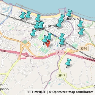 Mappa Via Giuseppe Meazza, 47841 Cattolica RN, Italia (1.05278)