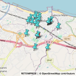 Mappa Via Giuseppe Meazza, 47841 Cattolica RN, Italia (0.8455)
