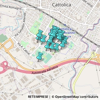 Mappa Via Giuseppe Meazza, 47841 Cattolica RN, Italia (0.224)