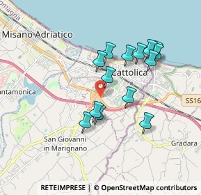 Mappa Via Federico Fellini, 47841 Cattolica RN, Italia (1.61143)
