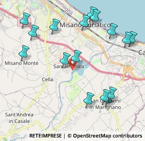 Mappa Via Amilcare Ponchielli, 47843 Santa Monica-Cella RN, Italia (2.44438)