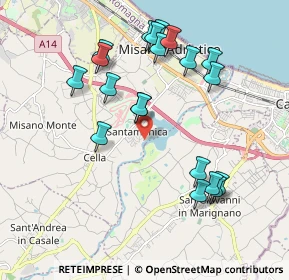 Mappa Via Amilcare Ponchielli, 47843 Santa Monica-Cella RN, Italia (2.0415)