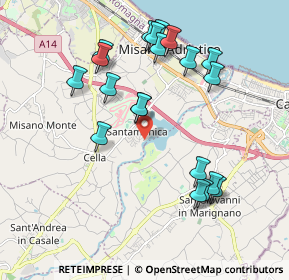 Mappa Via Amilcare Ponchielli, 47843 Santa Monica-Cella RN, Italia (2.033)