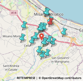 Mappa Via Amilcare Ponchielli, 47843 Santa Monica-Cella RN, Italia (1.3405)