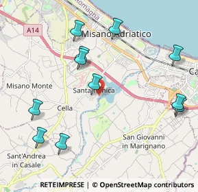 Mappa Via Amilcare Ponchielli, 47843 Santa Monica-Cella RN, Italia (2.39182)