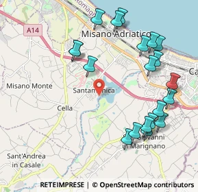 Mappa Via Amilcare Ponchielli, 47843 Santa Monica-Cella RN, Italia (2.3785)