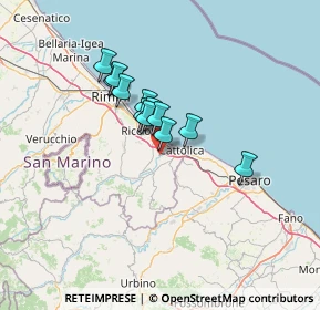 Mappa Via Amilcare Ponchielli, 47843 Santa Monica-Cella RN, Italia (9.33833)