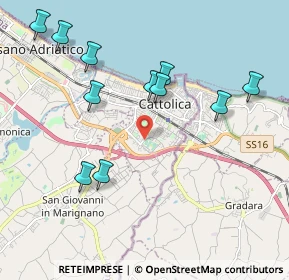 Mappa Via del Partigiano, 47841 Cattolica RN, Italia (2.20091)