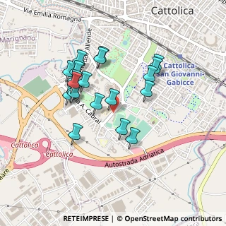 Mappa Via del Partigiano, 47841 Cattolica RN, Italia (0.4115)