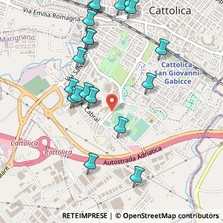 Mappa Via del Partigiano, 47841 Cattolica RN, Italia (0.609)