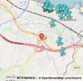 Mappa Via ex Saludecese, 47841 Cattolica RN, Italia (1.34188)