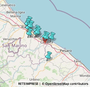 Mappa Via ex Saludecese, 47841 Cattolica RN, Italia (10.15167)