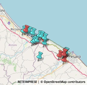 Mappa Via Fratelli Cairoli, 61011 Case Badioli PU, Italia (5.90667)