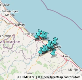 Mappa Via Fratelli Cairoli, 61011 Case Badioli PU, Italia (9.21722)