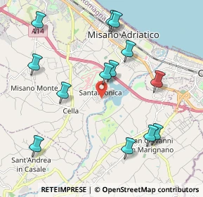 Mappa Via Puccini, 47843 Santa Monica-Cella RN, Italia (2.27615)