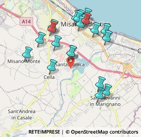 Mappa Via Puccini, 47843 Santa Monica-Cella RN, Italia (2.0495)