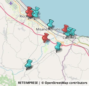 Mappa Via Puccini, 47843 Santa Monica-Cella RN, Italia (4.24158)