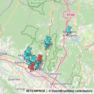 Mappa Via di Spicciano, 59021 Vaiano PO, Italia (7.36571)