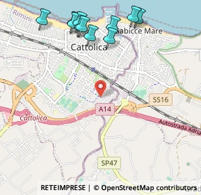 Mappa Via Euclide, 47841 Cattolica RN, Italia (1.32364)