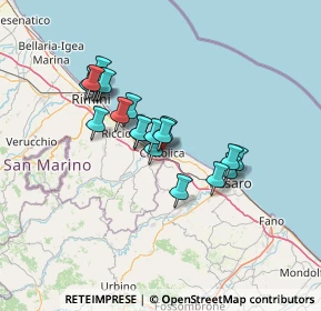 Mappa Piazza Kennedy, 47841 Cattolica RN, Italia (11.0705)