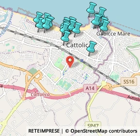 Mappa Piazza Kennedy, 47841 Cattolica RN, Italia (1.14)