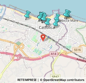 Mappa Via Bissolati, 47841 Cattolica RN, Italia (1.01455)