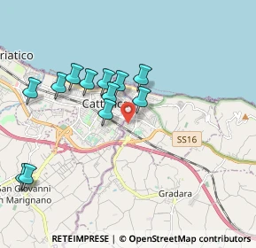 Mappa Via Caruso, 61011 Gabicce Mare PU, Italia (1.84833)