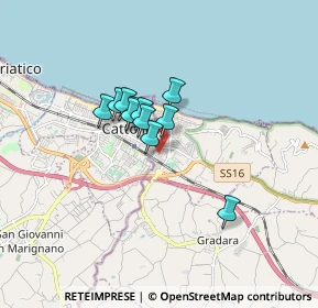 Mappa Via Caruso, 61011 Gabicce Mare PU, Italia (1.08727)